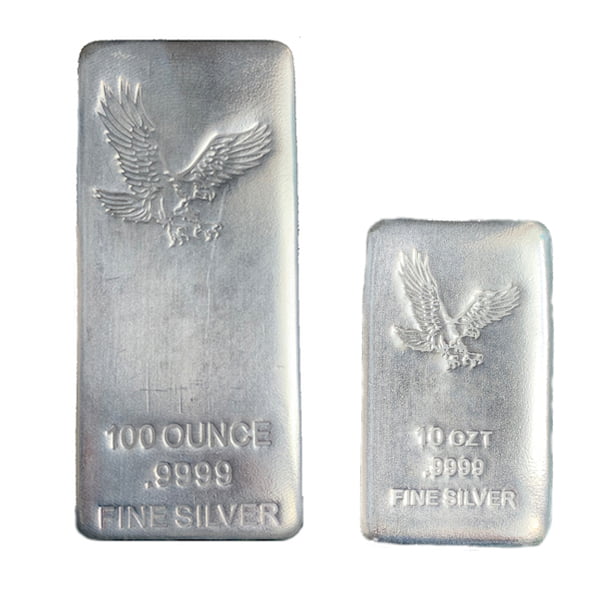 10 OZ & 100 OZ Silver Bars | ARK Silver Gold Osmium