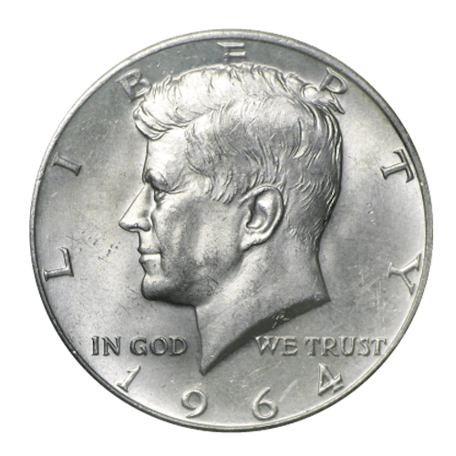 1964 Kennedy Half Dollar Silver 900 fine 0.4017ozt | ARK Silver Gold Osmium